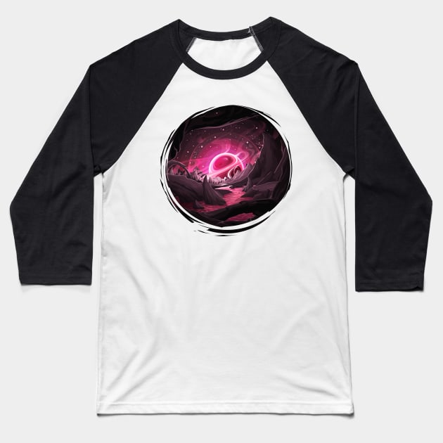 Alien Planet Baseball T-Shirt by Prok_Art